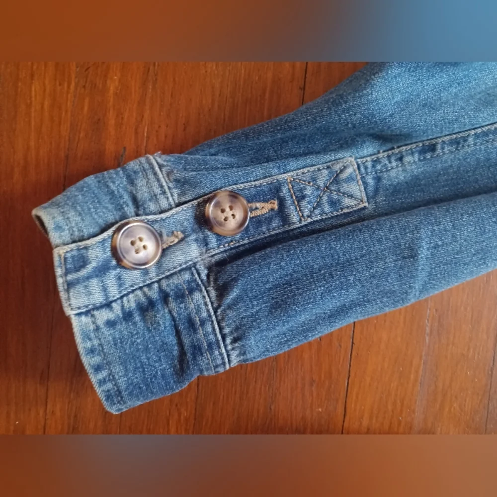 Sonoma Jean Jacket medium wash with tie Belt women's - Picture 4 of 6